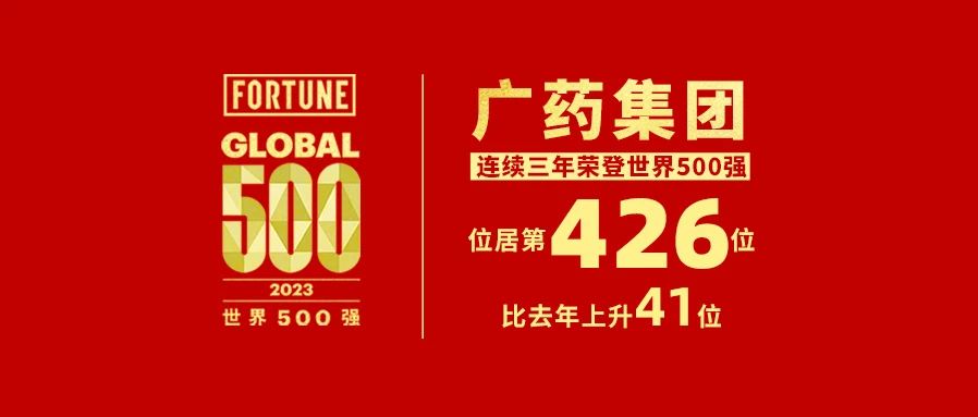 上升41位！白云山光华公司热烈祝贺广药集团世界500强排名再创新高